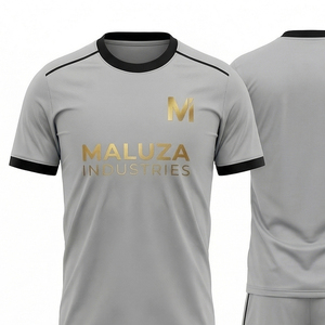 Tenue de football personnalisée imprimée par transfert thermique, ensemble respirant en polyester, avec logo d'équipe, numéro et nom personnalisables, vêtements de sport - Product Image 1