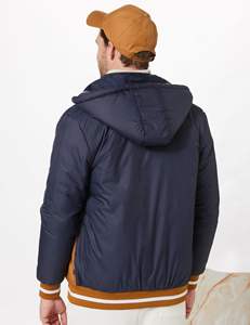 Blousons matelassés décontractés en toile pour homme, motif lettres, à capuche, coupe-vent, rembourrés en polyester/coton, pour l'hiver et les températures froides - Product Image 5