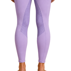 Leggings d'équitation pour femmes, couleur lavande, taille haute, pantalons d'équitation extensibles avec grip en silicone pour l'entraînement professionnel - Product Image 3