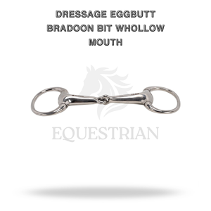 Bocado de doma Eggbutt Bradoon con boca hueca para entrenamiento y control en equitación - Product Image 2