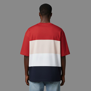 เสื้อยืดผู้ชายปี 2026 รุ่นยอดนิยม ผ้าหนา 280GSM ทรงหลวม ผลิตจากผ้าคอตตอน/โพลีเอสเตอร์ เนื้อเจอร์ซีย์ถักแบบวอร์สเตด เป็นมิตรต่อสิ่งแวดล้อม พร้อมสกรีนโลโก้ตามสั่ง - Product Image 5