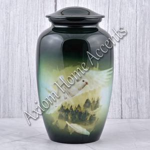 Urne de crémation élégante en aluminium fabriqué à la main avec des motifs uniques souvenir commémoratif par Axiom Home Accents - Product Image 6