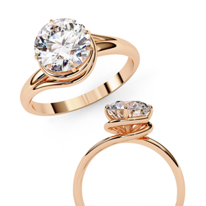 Anillo de Compromiso de Moissanita con Corte Brillante Redondo para Mujer, Anillo de Boda Solitario Ajustable, Joyería Chapada, Regalo - Product Image 6