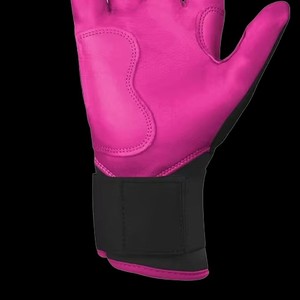 Outdoor Baseball Batting <b>Gloves</b> Adjustable Fit Anti Slip Leather Palm Sports Training <b>Gloves</b> for Hitting Practice - Product Image 2