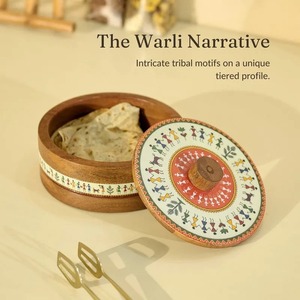 Boîte chauffe-pain en bois avec revêtement en émail |   Accessoire de cuisine contemporain fait main, isolé et antiadhésif - Product Image 1