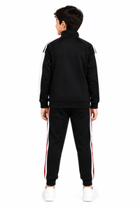 Ensemble de vêtements de sport pour enfants Livster, noir, rouge, blanc, uniforme scolaire, veste à fermeture éclair intégrale, pantalon de jogging, polyester de qualité supérieure, vêtements de sport actifs - Product Image 3
