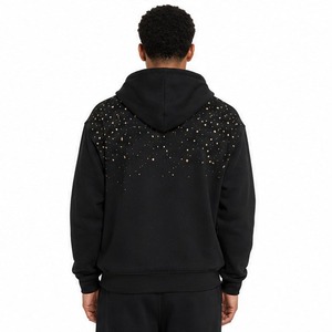 Sudadera con Pedrería para Hombre, Tejido de Alta Gama, Detalle de Cristal, Corte Cómodo y Relajado, Colección de Moda Urbana, Nueva Calidad - Product Image 2