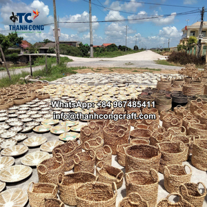 Elegant Natural Color Rattan Tablemats Hollow Wicker Design <b>Round</b> Woven <b>Placemats</b> for Kitchen & Holiday Dining - Product Image 5