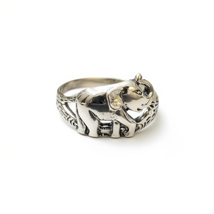Vintage Style 925 Silver Animal Design Unisex <b>Ring</b> with <b>Plain</b> Design 3.4 Grams for Everyday Wear Sterling silver - Product Image 1