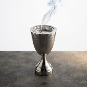 Arabic Metal Mubkhar Incense Burner Modern Gold Chalice <b>Oud</b> <b>Bakhoor</b> Burner Wholesale Middle Eastern Home Decor Censer Low Price - Product Image 5