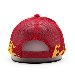 High Crown Fluffy Velvet Trucker Caps Flame <b>Fire</b> Embroidery Custom Logo Personalize Fuzzy Under Brim Color Trucker Caps - Product Image 4