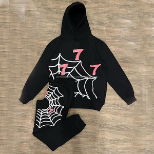 Logo personnalisé Heavyweight Puff Printing Hoodies Hommes Ensemble de sweat à capuche surdimensionné Survêtements Vêtements unisexe Streetwear Fashion - Product Image 4