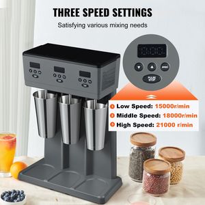 Frullatore Elettrico Commerciale a Tre Teste da 375W con LED e Microinterruttore Intelligente per Milkshake e Bevande - Product Image 5