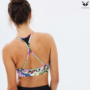 Soutiens-gorge de sport respirants et unis, imprimés par sublimation, nouvelle mode, prix de gros usine, sur mesure pour le fitness et le yoga - Product Image 5
