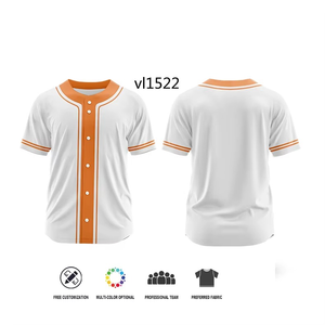 Customize Men Spirit Baseball Jerseys Baseball Button T-<b>Shirt</b> Adults Sports Sublimation Printed Name Number Logo Uniforms - Product Image 2