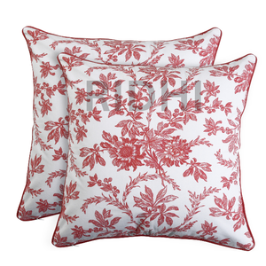 Fundas de Almohada Decorativas Ridhi New Blush Bloom de Algodón Rosa para Cojines de Sofá, para Sala de Estar, Estilo Chic Boho, Bonitas, para Interiores y Exteriores - Product Image 2