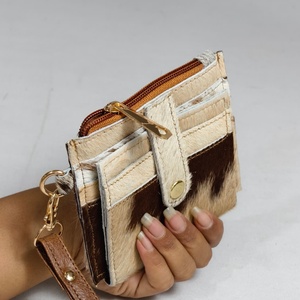 Nuevo Porta Tarjetas de Crédito de Cuero Vacuno Auténtico de Diseño Lujoso y Moderno, con Monedero y Correa para la Muñeca, para Mujer - Product Image 3