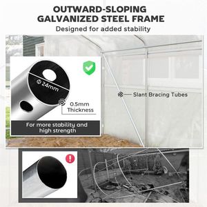Serra Moderna con Illuminazione LED, Vetro Temperato e Materiale in Policarbonato per Giardino Domestico, Matrimoni ed Eventi - Kit per Coltivazione Esterna - Product Image 5