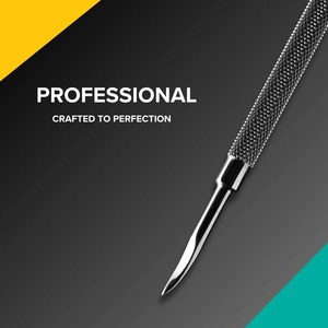 BAFA SURGICAL INSTRUMENTS Dual-End Stainless Steel Cuticle Pusher <b>Nail</b> <b>Tool</b> Manicure Pedicure Non-Slip Grip Precision Tips - Product Image 2