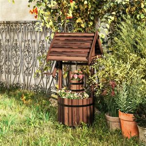 Vaso per Fiori in Legno Carbonizzato, Eleganti Fioriere e Vasi Decorativi - Product Image 1