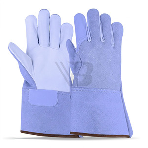 Guantes de Cuero para Soldadura Resistentes al Calor y a los Cortes, Guantes de Trabajo Sueltos de Protección - Product Image 3