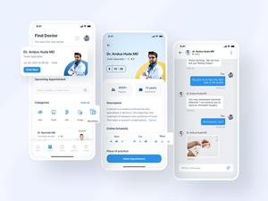 Doctor consultation mobile app for <b>booking</b> <b>appointments</b>, video/audio consultations, prescriptions, payments, and health records. - Product Image 1