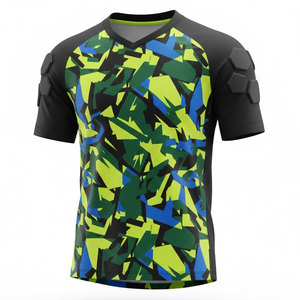 เสื้อผู้รักษาประตูฟุตบอลคุณภาพสูงสำหรับผู้ชายไซส์ใหญ่ แขนสั้น น้ำหนักเบา ระบายเหงื่อได้ดี - Product Image 1