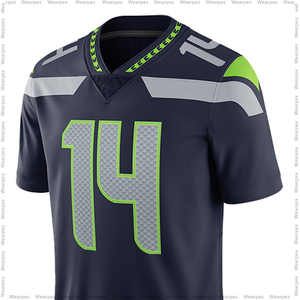 Venta al por Mayor de Camisetas de Fútbol Americano de Alta Calidad con Estampado de 32 Equipos, Bordado Frontal y Pantalones Cortos Transpirables Cosidos para Equipos - Product Image 4