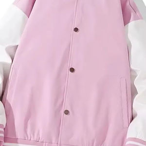 Chaqueta Varsity de Última Moda, Personalizada, con Cuello Alto Recubierto, Logotipo Frontal, Talla Grande, Transpirable y Ligera, para Hombre y Mujer - Product Image 5