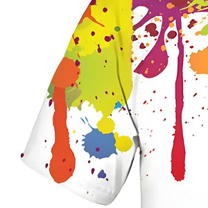 T-shirt pour homme avec logo personnalisé imprimé par sublimation, 100% coton, col rond, coupe ample, service OEM personnalisé, t-shirt de sublimation de couleur unie - Product Image 5