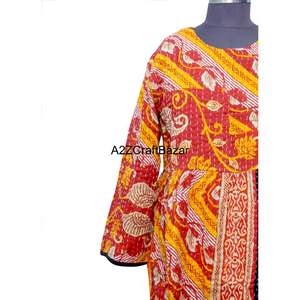 เดรสยาวสไตล์โบฮีเมียนผ้าฝ้าย 100% ลายคันธา วินเทจ  แบบใหม่ ขายส่ง เป็นมิตรกับสิ่งแวดล้อม เหมาะสำหรับใส่ไปเที่ยวชายหาด ทรงหลวมสำหรับผู้หญิง - Product Image 2