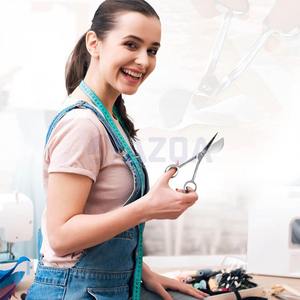 กรรไกรตัดพรมแบบปากเป็ด โลโก้สั่งทำได้ ผลิตตามแบบ OEM  เกรดอุตสาหกรรม ทำจากสแตนเลส สำหรับงานแกะสลักพรม งานปัก  รับประกัน 3 ปี - Product Image 2