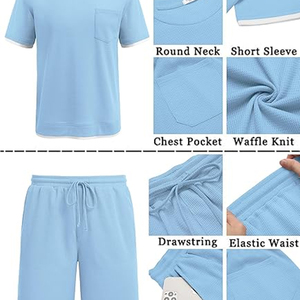 Mens Casual Summer Outfit Manufacturer Cotton Cargo Shorts T Shirt OEM ODM Bulk Supply - Product Image 5