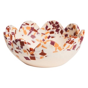 Bol à salade en résine écologique de qualité alimentaire, poli, sculpté, couleur personnalisable, design classique, passe au lave-vaisselle, empilable - Product Image 6