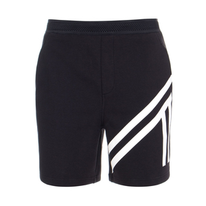 Short Bermuda Homme en Toile de Coton Rose 220g avec Logo Avant, Taille Mi-Haute Élastique, Couleur Unie, Tricoté, Respirant, avec Poches - Product Image 3