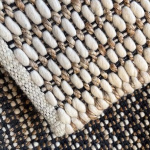 Hand Woven Wool and Jute Rug – Farmhouse Decor, Pet-Friendly - Product Image 2