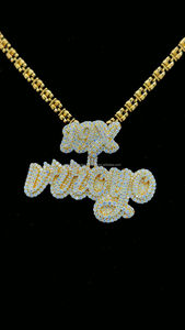 Bijoux hip-hop pour hommes en argent sterling plaqué or personnalisé pendentif en forme de moissanite VVS glacé avec lettre 19X Vrroyo - Product Image 5