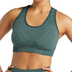 Soutien-gorge de sport pour femme, confortable, avec logo personnalisé sur le devant, grande taille, maintien élevé, écologique, respirant, en Spandex - Product Image 1