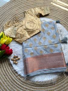 Luxury Banarasi Silk <b>Saree</b> With Heavy Embroidered <b>Blouse</b> For Women Designer Wedding Party Wear Indian Traditional Ethnic <b>Saree</b> - Product Image 2