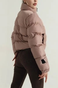Ladies Slim Fit Winter Jacket Fashion Custom Puffer Coat with Plus Size Soft <b>Canvas</b> Sheep Skin Breathable Solid Pattern Autumn - Product Image 6
