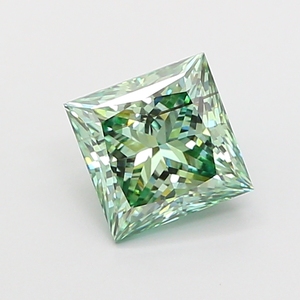 Outstanding Loose Fancy Vivid Green Princess Cut Diamond SI1 1.20-1.30 Ct Fine Gemstone for Bespoke Jewelry Collections - Product Image 3