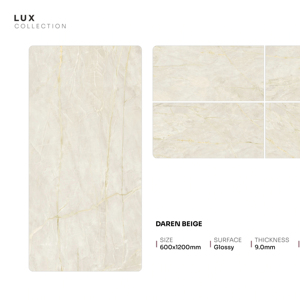 Carrelage en porcelaine brillant Grand Lumina 600x1200mm 60x120cm 24x48 pouces Surface large de qualité supérieure pour une excellence architecturale - Product Image 1