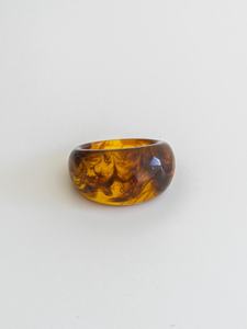 Amber Tone Resin Fashion <b>Ring</b> Oval Statement Band Vintage Accent Jewelry for Women by MN EXPOTRS - Product Image 6