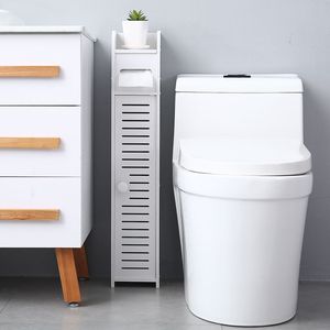 Mobiletto sottile per bagno salvaspazio con lavabo, organizer, porta asciugamani e porta carta igienica per angolo o pavimento - Product Image 2