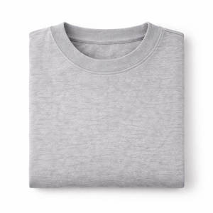 เสื้อยืดคอกลมแขนสั้นผ้าคอตตอนหนา 200gsm สีพื้นลำลองสำหรับผู้ชายไซส์ใหญ่ รับผลิตแบบ Private Label - Product Image 6