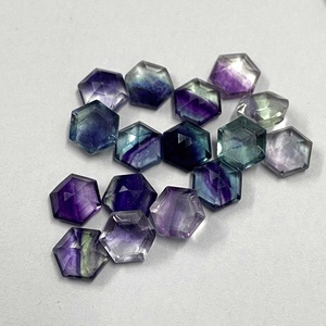 Pierre précieuse naturelle en fluorite facettée de forme hexagonale de 5 mm, 6 mm, 8 mm, 9 mm, 10 mm, calibrée, en vrac, pour la fabrication de bijoux en DIY, fournisseur vérifié - Product Image 1