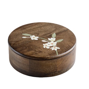 Modern Design Vintage Wooden Chapati <b>Box</b> with Lid Kitchen Gadget <b>for</b> Roti Holder <b>for</b> <b>Presenting</b> Pots - Product Image 5