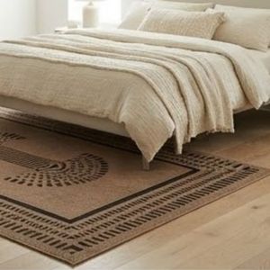 Newest Trending Modern Geometric Pattern Area <b>Rug</b> Rectangle Jute Flat Weave Non-Slip Rubber Backing Living Room Use - Product Image 3