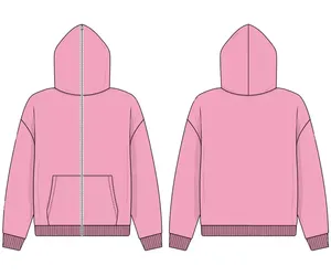 Men's <b>Orange</b> Zip-Up <b>Hoodie</b> Regular Fit Solid Color Casual Hooded Sweatshirt Autumn Wear 100% Cotton Woven Digital Printing - Product Image 5
