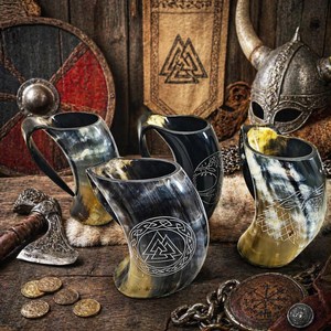 Mug en corne de buffle, Mug en corne à boire, Mug en corne viking, Mug en corne à bière, Mug en corne fait main, Mug en corne naturelle, Mug en corne de buffle pour la bière - Product Image 4